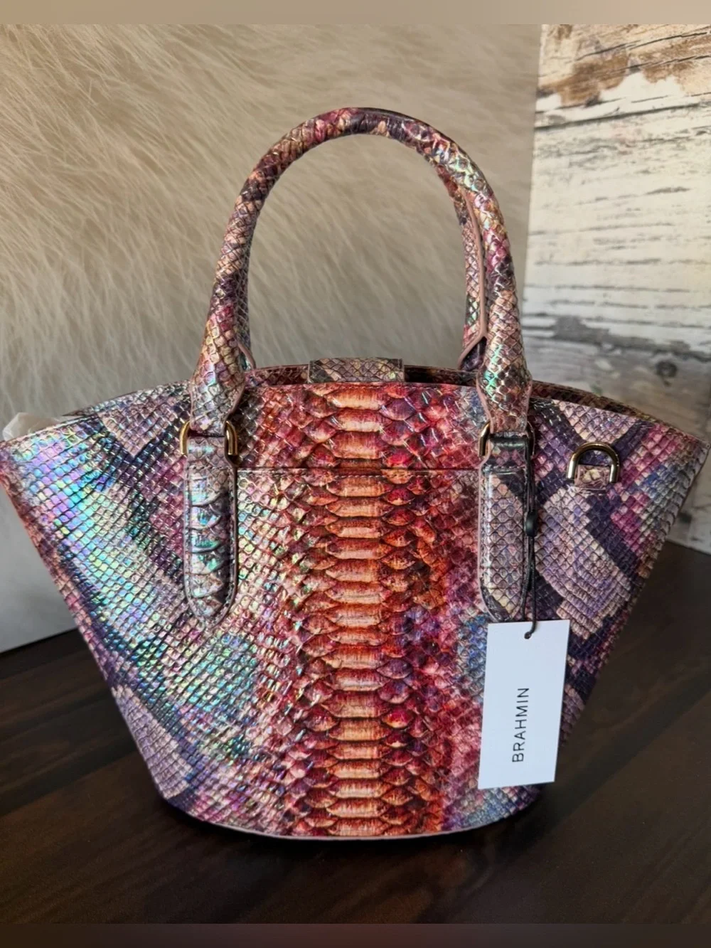 Gorgeous Brahmin Jenny Dewberry Ametrine Shoulder Bag NWT Iridescent Shine